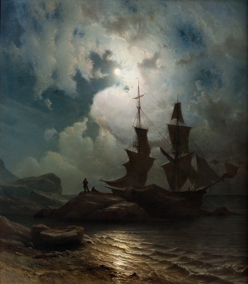 Knud Baade - Moonlight on the Coast of Norway