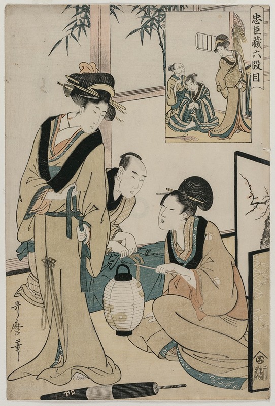 Kitagawa Utamaro - Chushingura: Act VI of The Storehouse of Loyalty