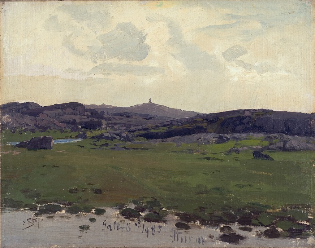 Leopold Otto Strützel - View of Galtrö. Study