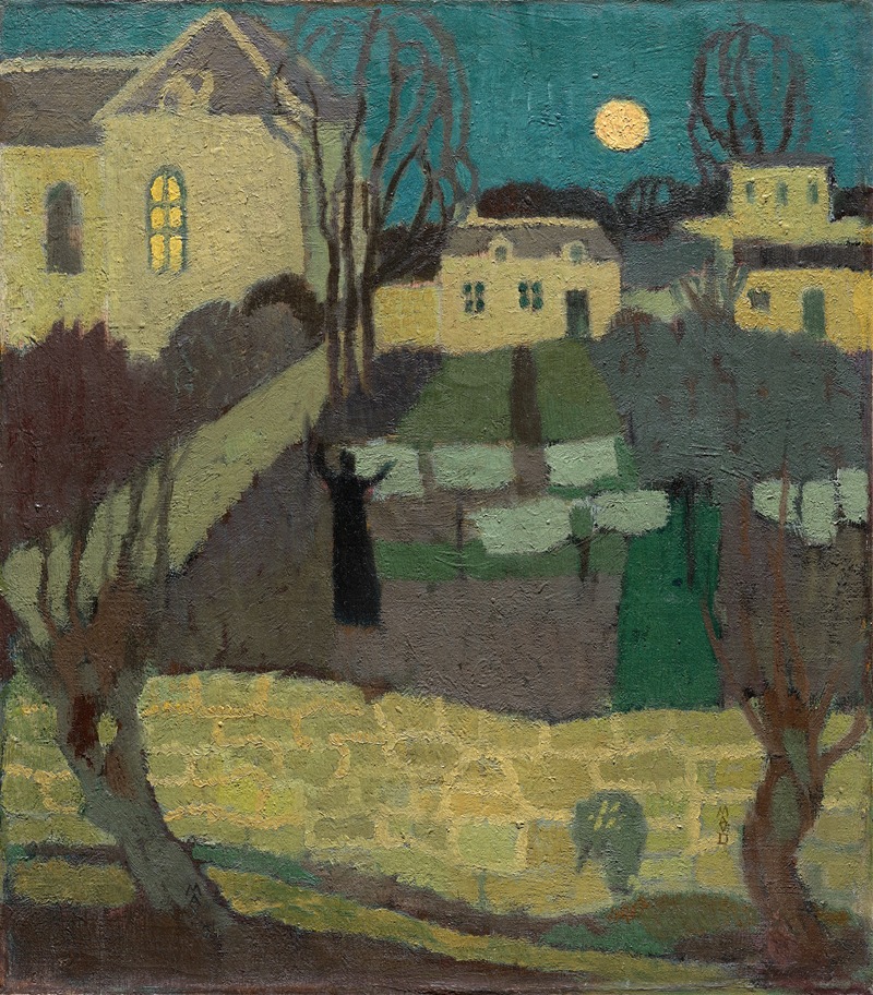 Maurice Denis - Drying the Linen, or Moonrise at the Priory