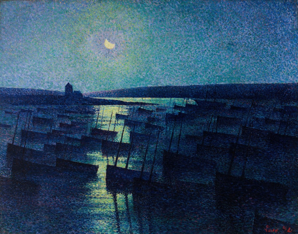 Maximilien Luce - Camaret, Moonlight and Fishing Boats