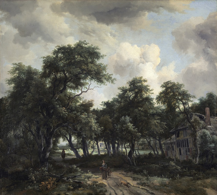 Meindert Hobbema - Hut among Trees