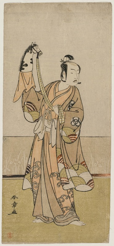 Katsukawa Shunshō - Bando Hikosaburo III Holding a Hand Pupper