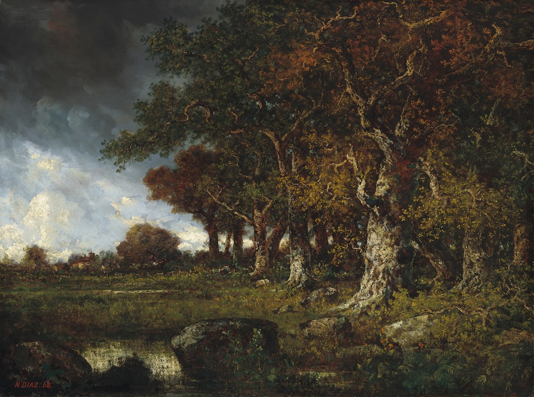 Narcisse-Virgile Diaz de La Peña - The Edge of the Forest at Les Monts-Girard,Fontainebleau
