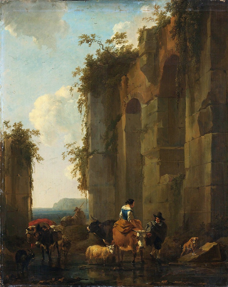 Ruins In Italy By Nicolaes Pietersz. Berchem - Artvee