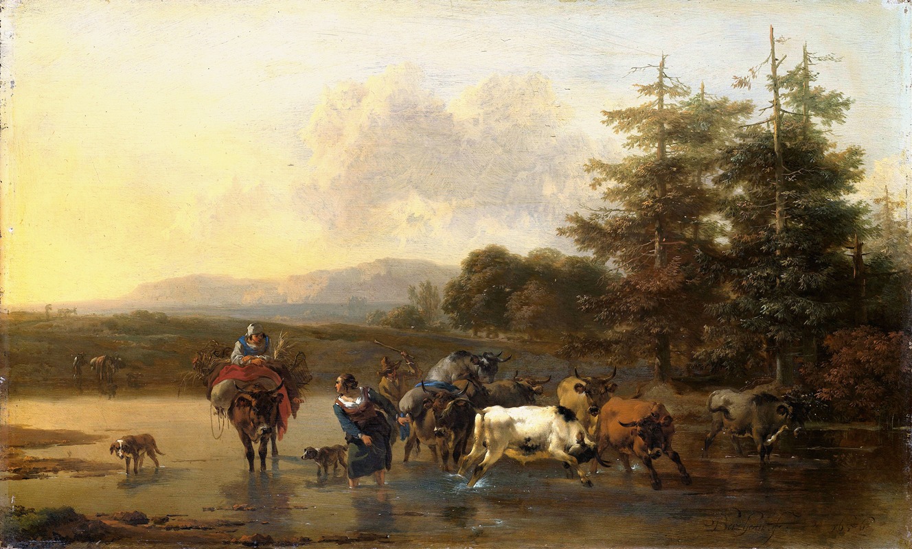 Nicolaes Pietersz. Berchem - The Cattle Herd