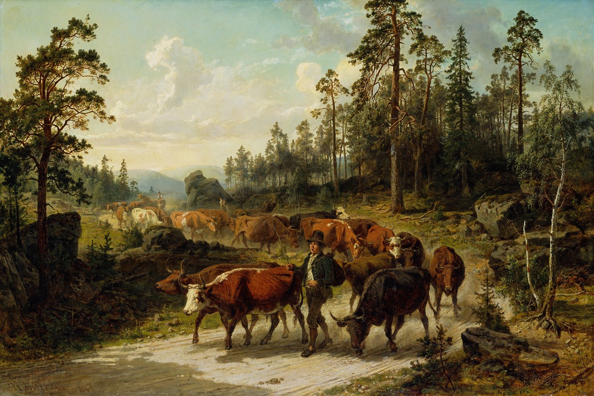 Nils Andresson - Driving Cattle in Småland