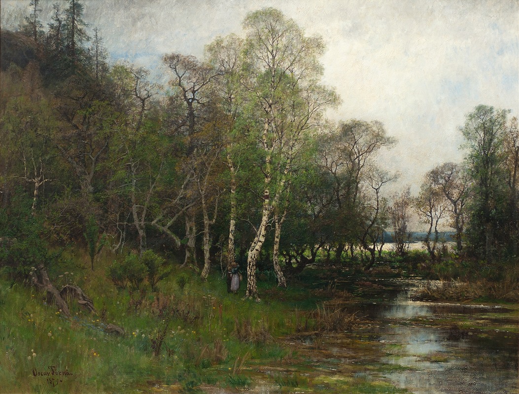 Oscar Törnå - Spring Landscape. Motif from Tullinge in Södermanland
