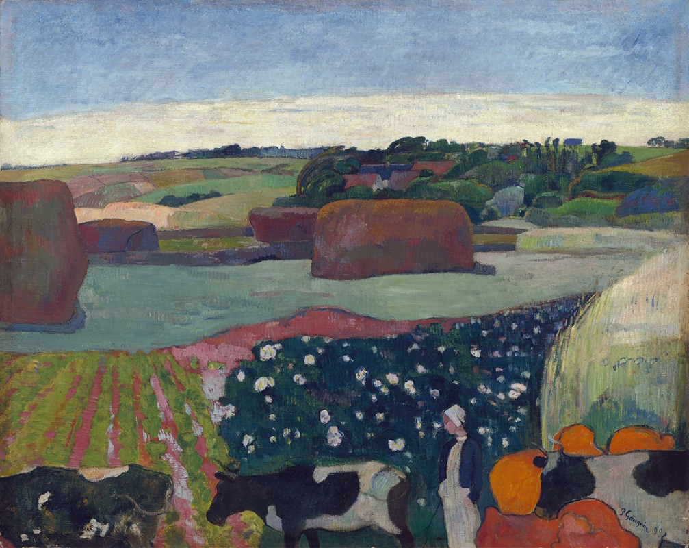 Paul Gauguin - Haystacks in Brittany