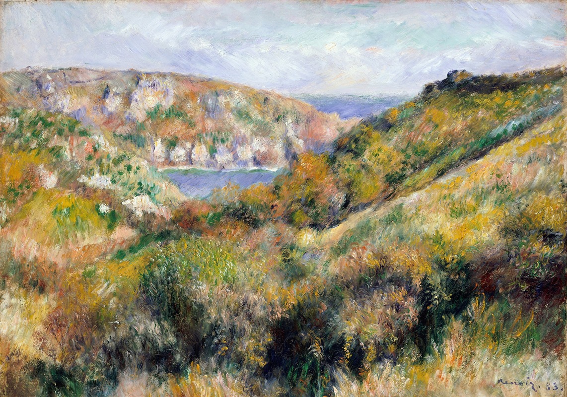 Pierre-Auguste Renoir - Hills around the Bay of Moulin Huet, Guernsey