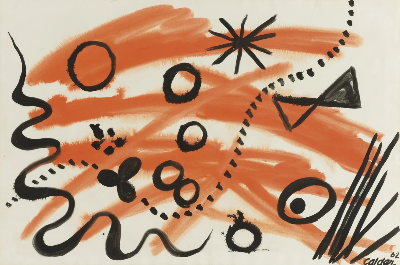 Alexander Calder - Arrangements in Orange and Black