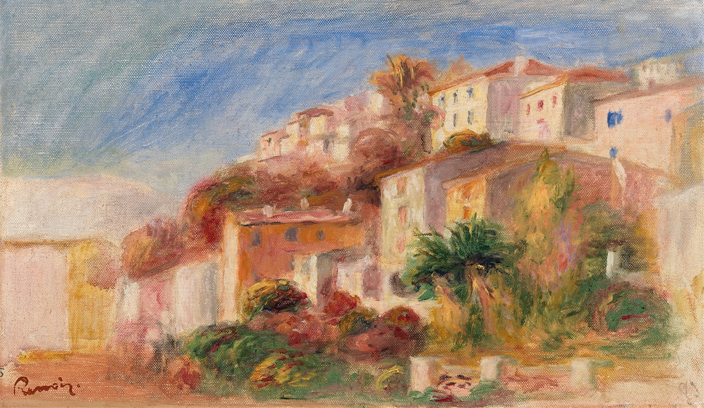 Pierre-Auguste Renoir - View from the Garden of the Post Office, Cagnes (Village vu du jardin de la poste, Cagnes)