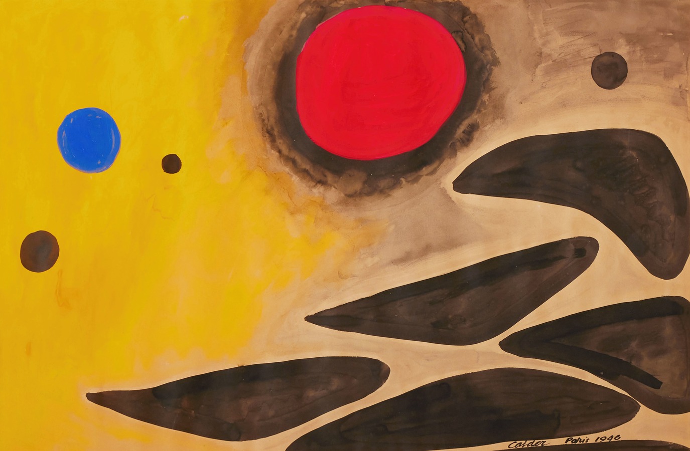 Alexander Calder - Black Boomerangs, Red Sun