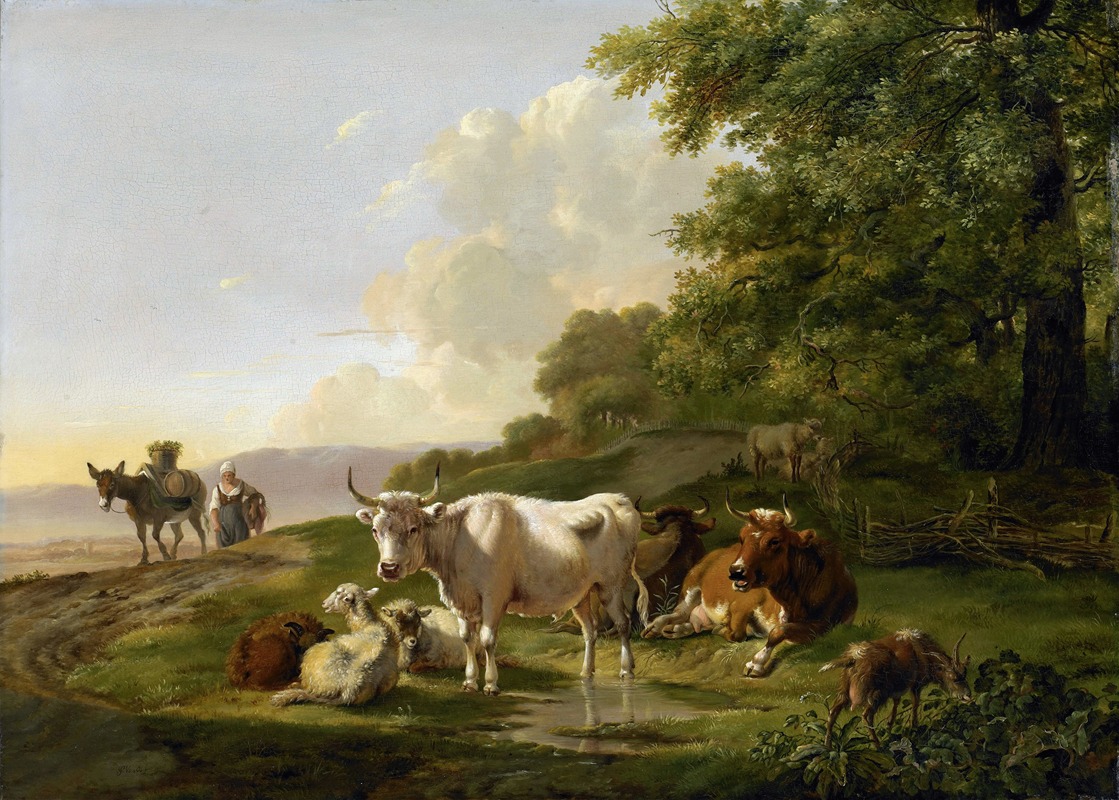 Pieter Gerardus van Os - Landscape with Cattle