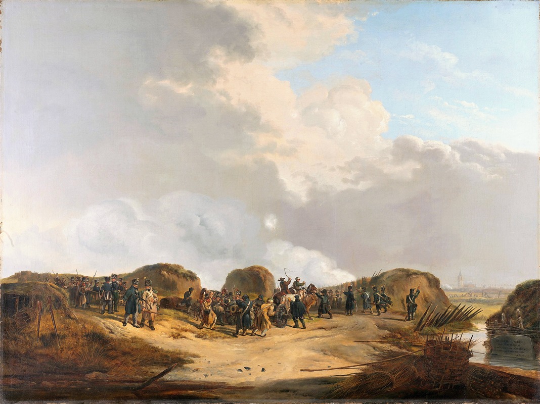 Pieter Gerardus van Os - The Demilune constructed at the Siege of Naarden, April 1814