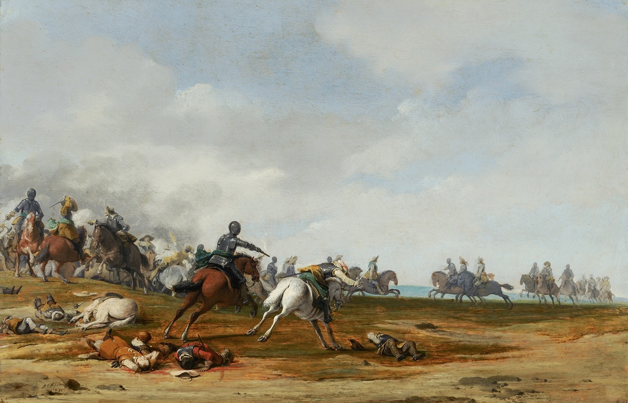 Pieter Post - Cavalry Engagement