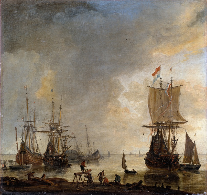 Reinier Nooms - The Ship-yard in Amsterdam