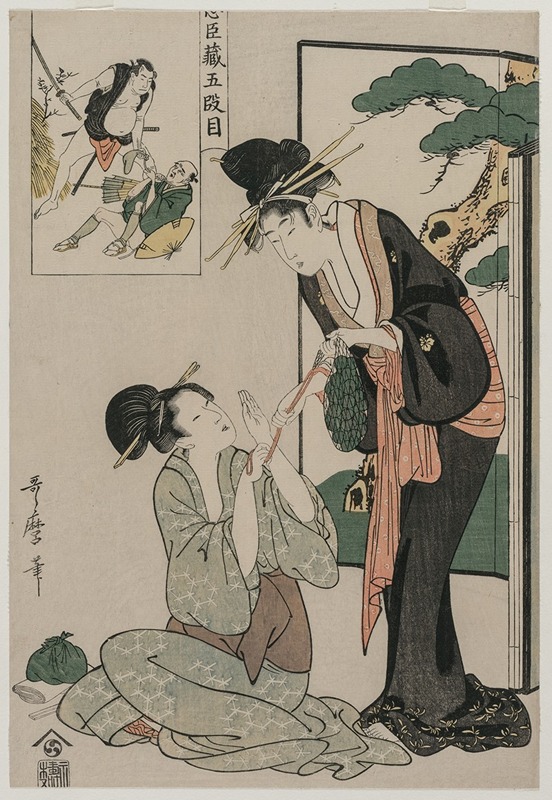 Kitagawa Utamaro - Chushingura: Act V of The Storehouse of Loyalty