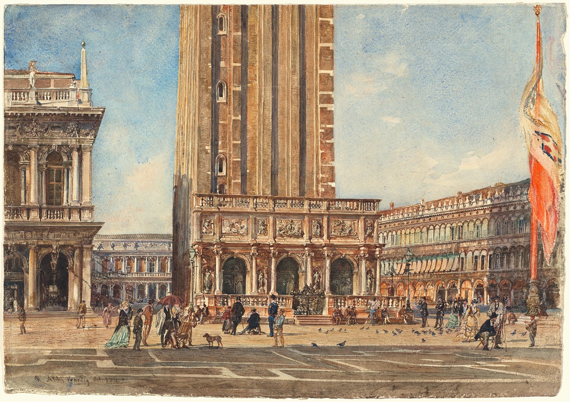 Rudolf von Alt - The Piazza San Marco