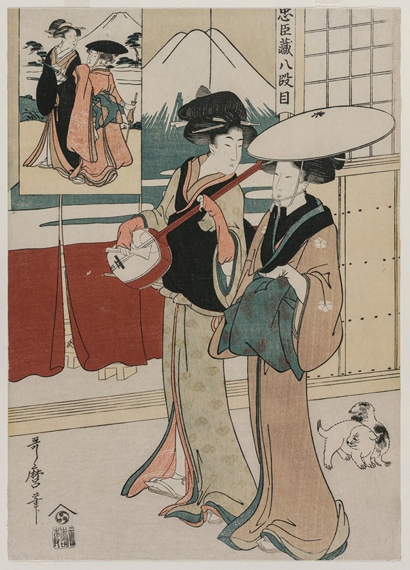 Kitagawa Utamaro - Chushingura: Act VIII of The Storehouse of Loyalty
