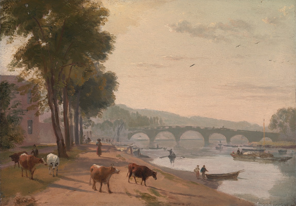 Sir Augustus Wall Callcott - A View of Richmond Bridge, on the Thames