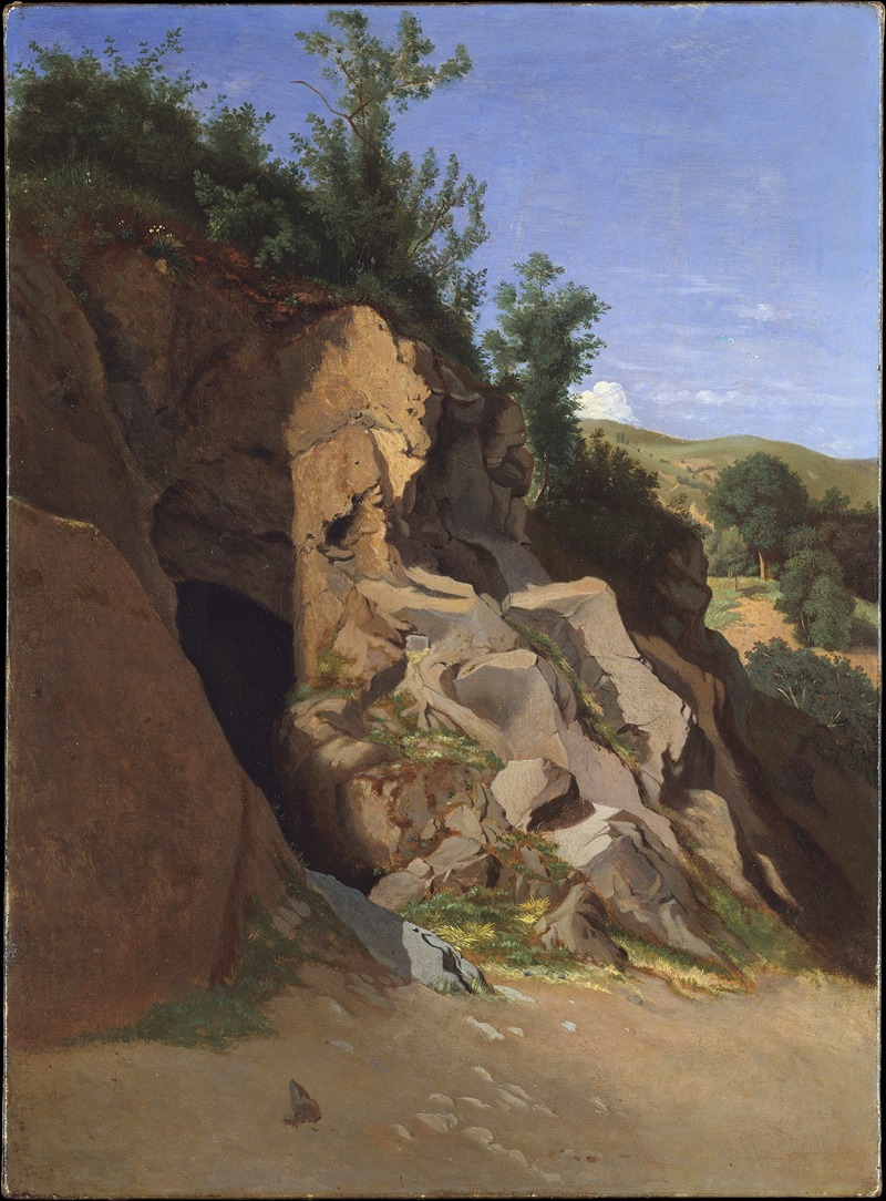 Théodore Caruelle d'Aligny - Landscape with a Cave