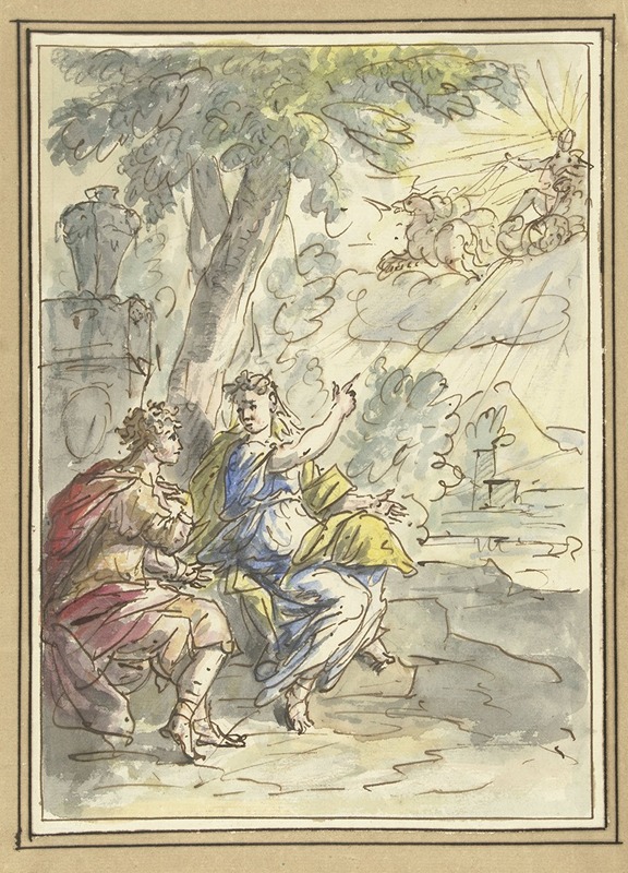 Elias van Nijmegen - Clymene vertelt haar zoon Phaëton over zijn vader Apollo