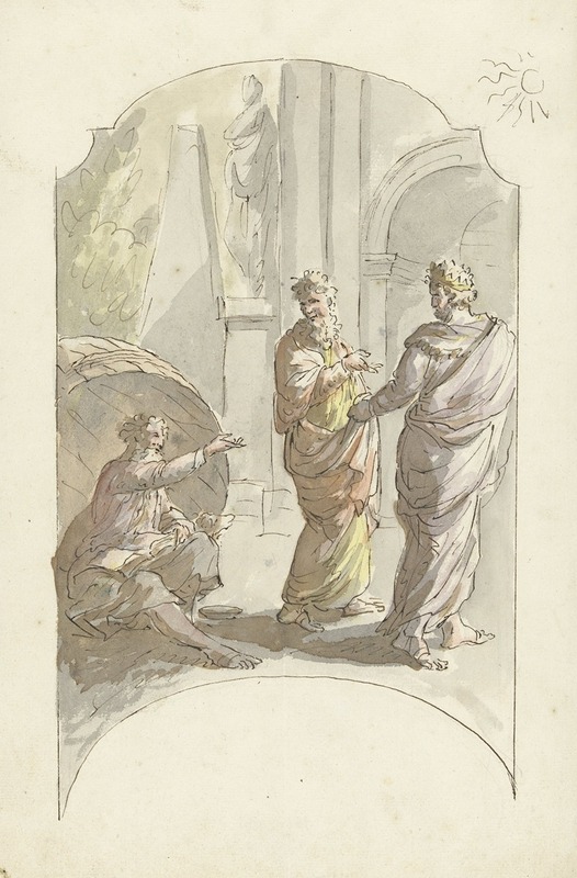 Elias van Nijmegen - Diogenes vraagt Alexander niet in zijn licht te staan