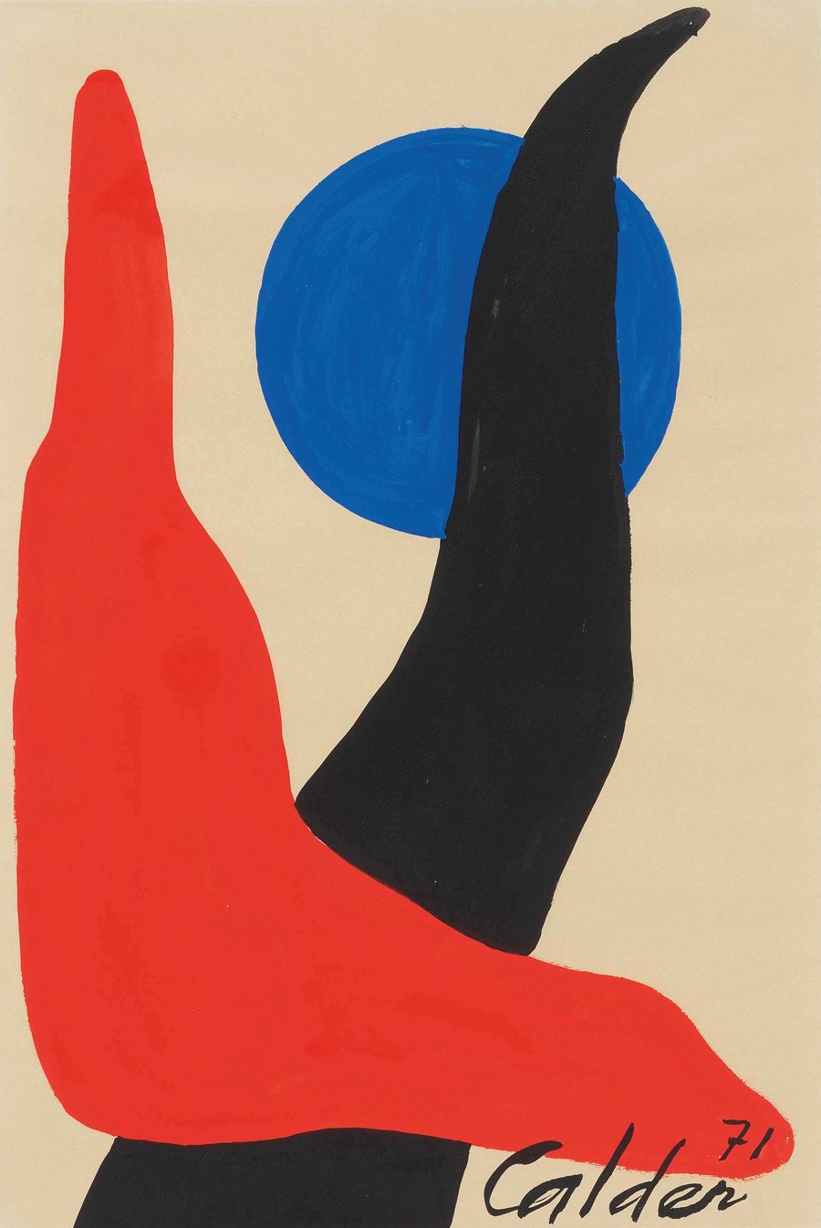 Alexander Calder - Red Boomerang, Blue Orb