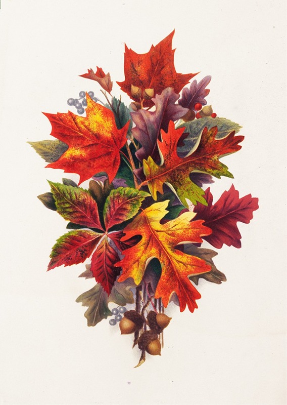 Louis Prang - Autumn Leaves