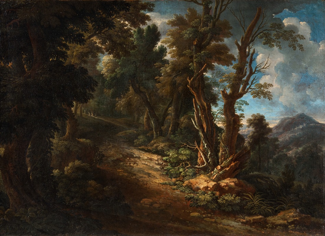 Anonymous - Landscape with a Road through a Forest