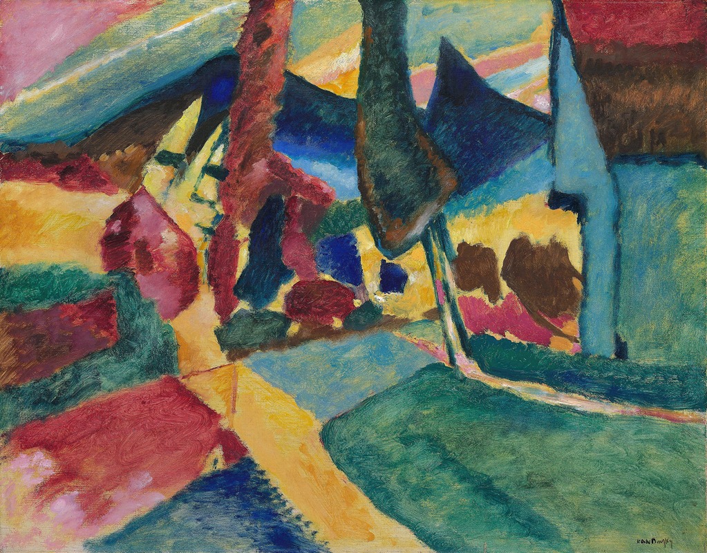 Wassily Kandinsky - Landscape with Two Poplars
