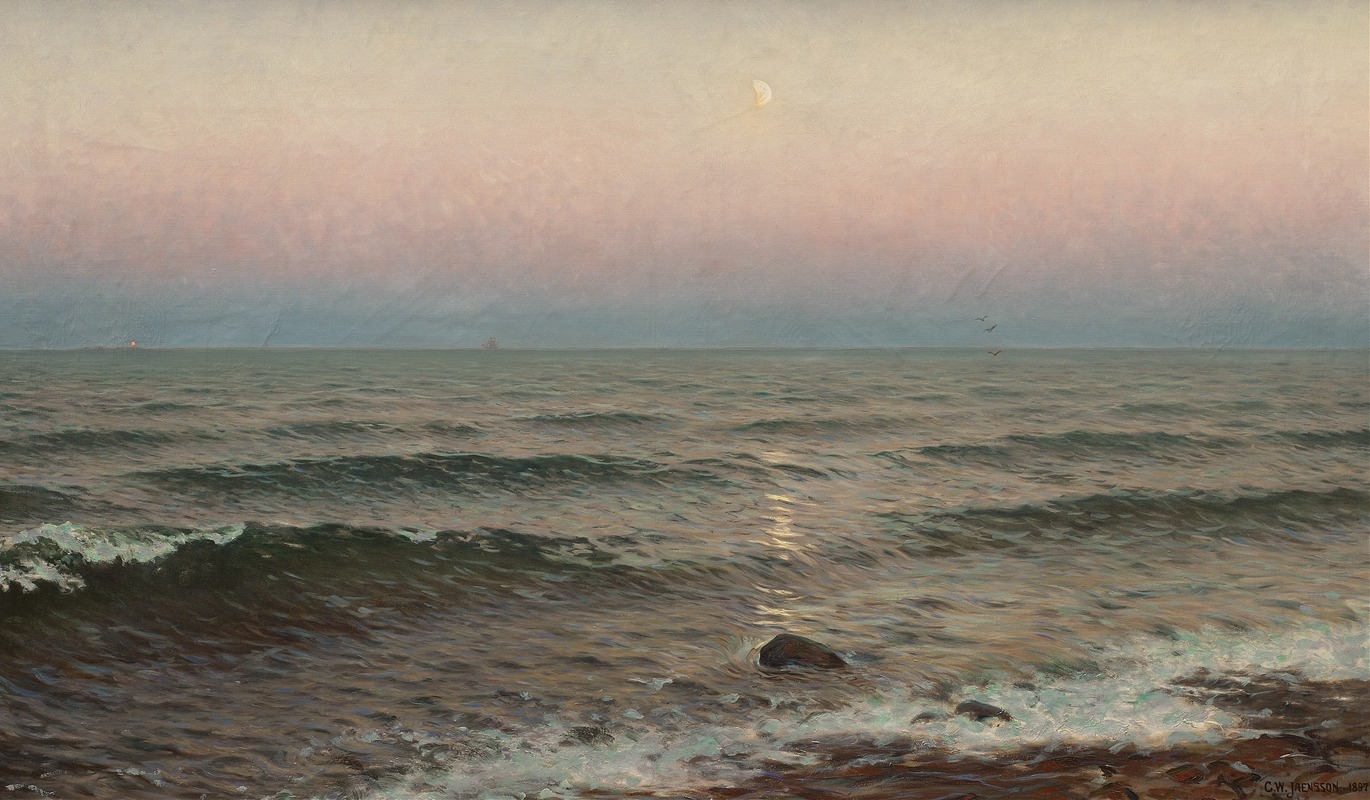 Wilhelm Jaensson - Evening by the Shore. Motif from Oxelösund