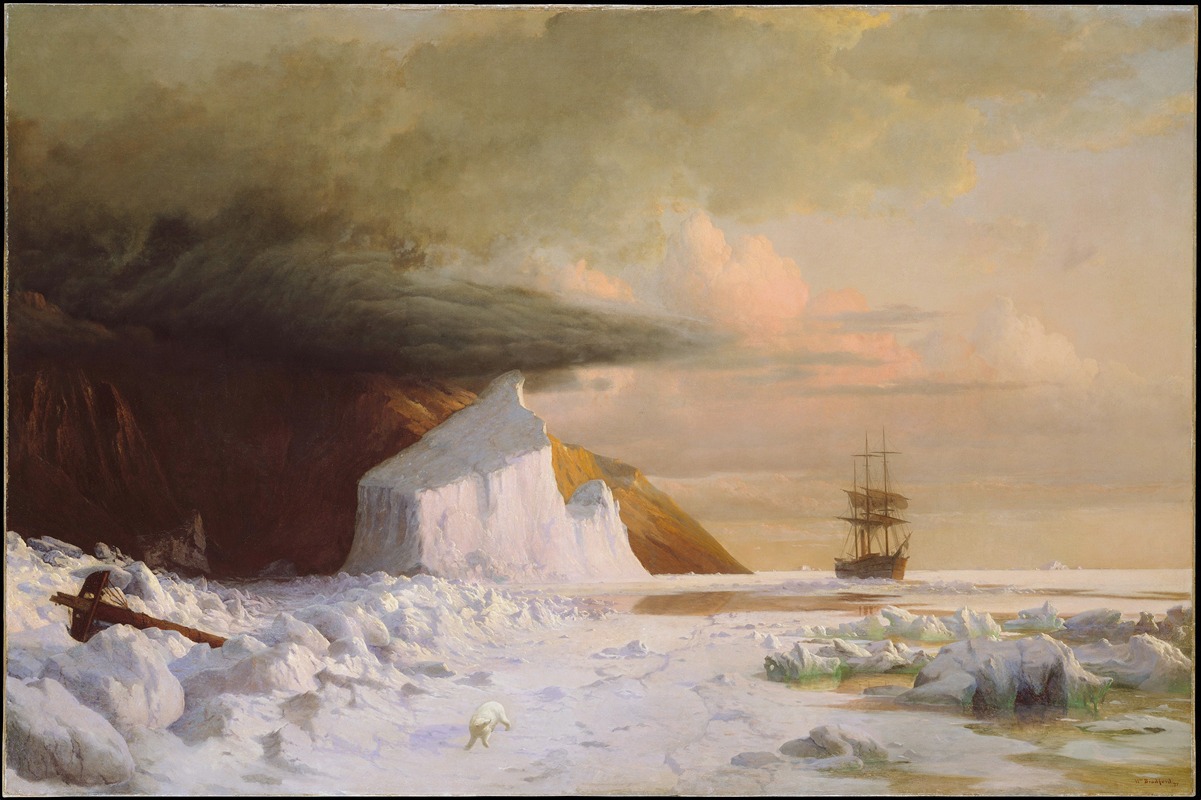 William Bradford - An Arctic Summer- Boring Through the Pack in Melville Bay