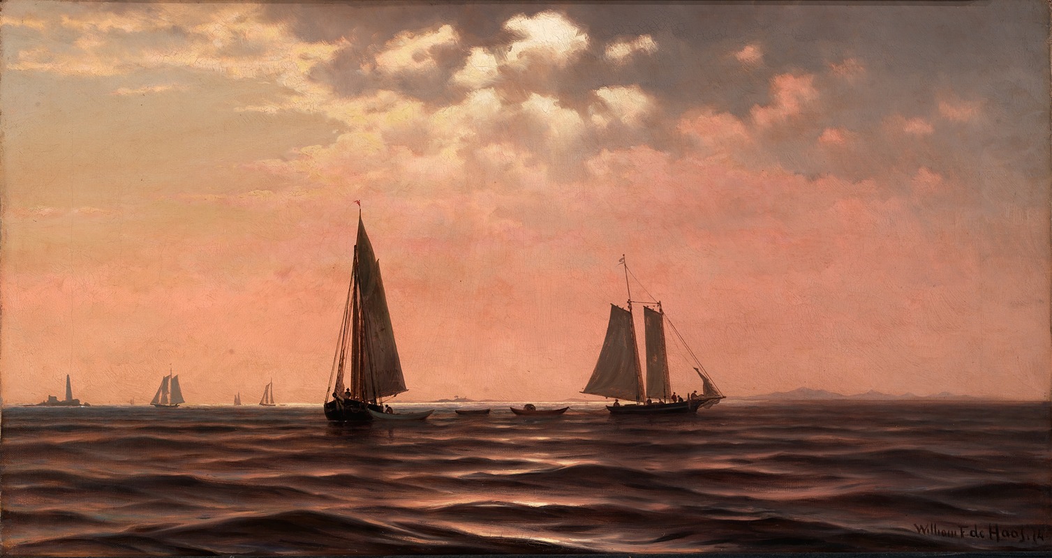 William Frederick De Haas - Afternoon on Saco Bay, Coast of Maine