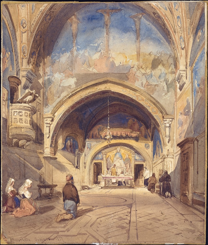 William James Müller - Interior of the Church of San Benedetto, Subiaco