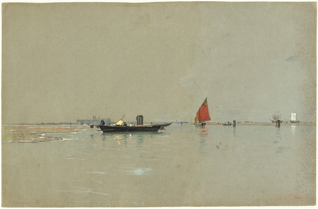William Stanley Haseltine - A Venetian Lagoon