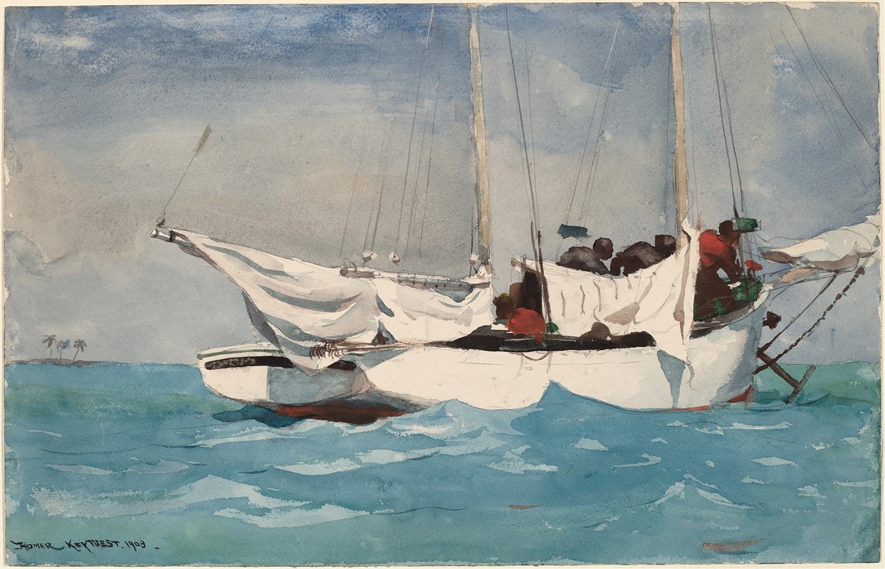 Winslow Homer - Key West, Hauling Anchor
