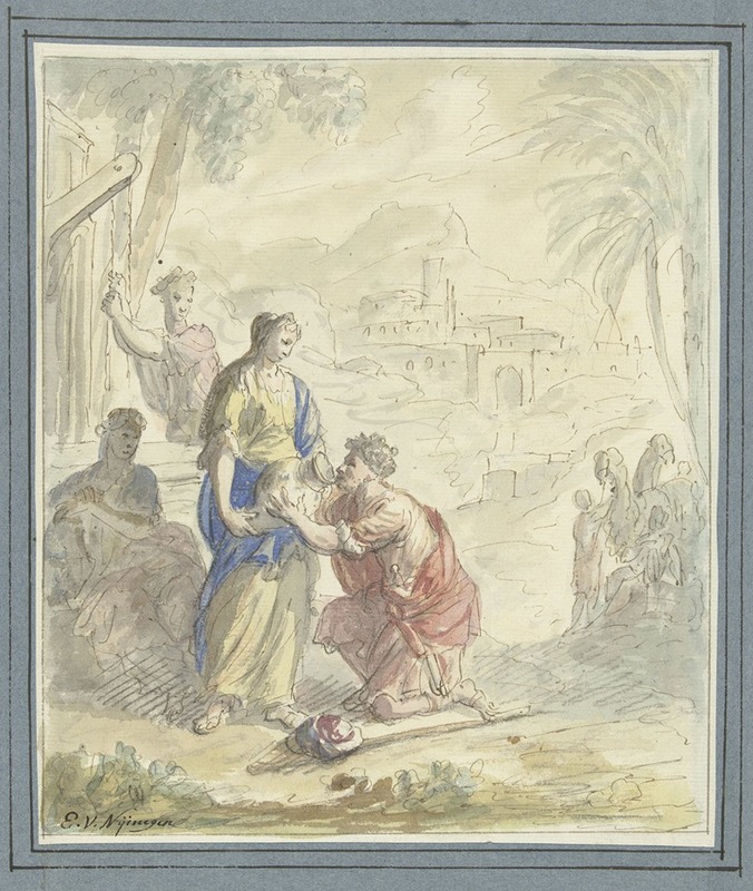 Elias van Nijmegen - Rebekka en Eliëzer aan de bron