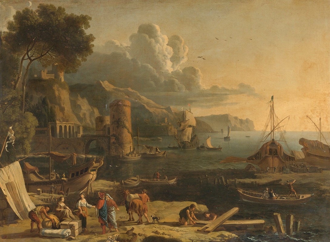 Adrien Manglard - Mediterranean Port Scene