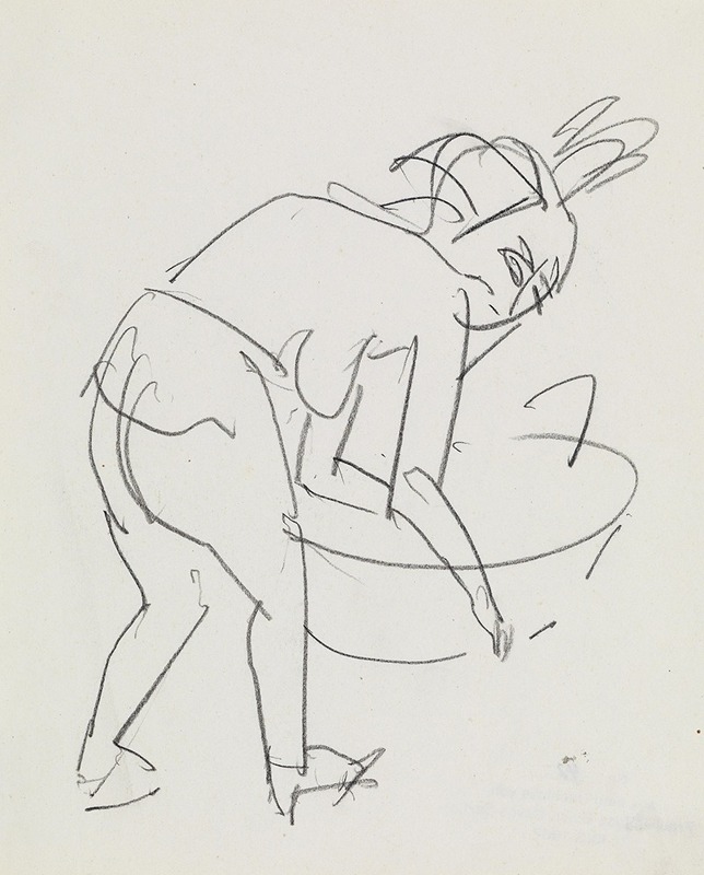 Ernst Ludwig Kirchner - Sich waschende Frau