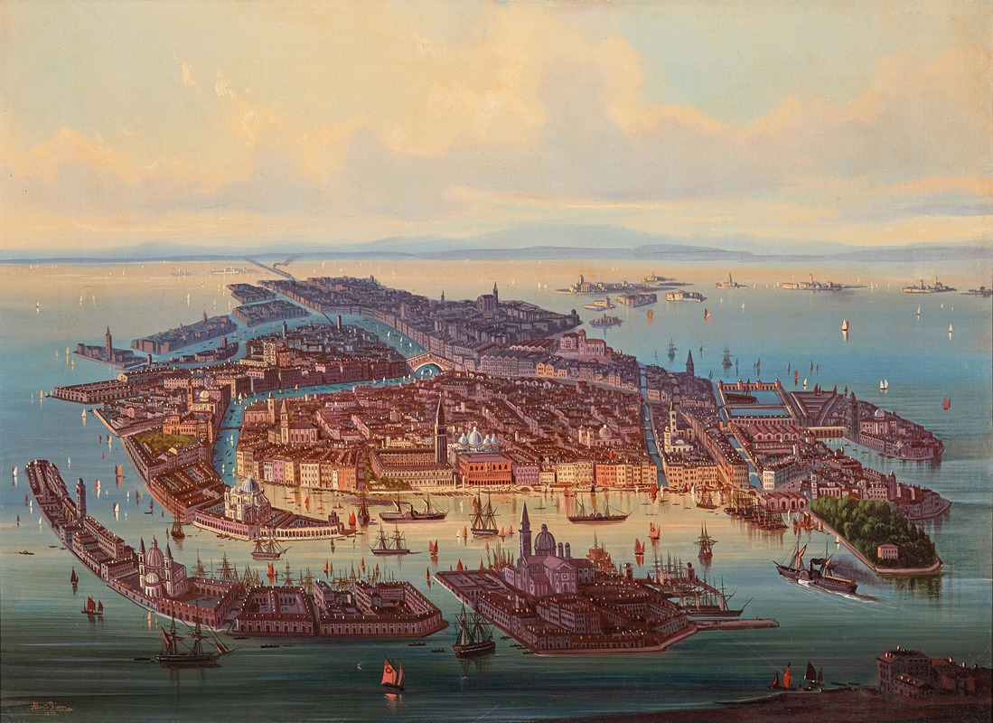 Albert Rieger - A Panoramic View Of Venice