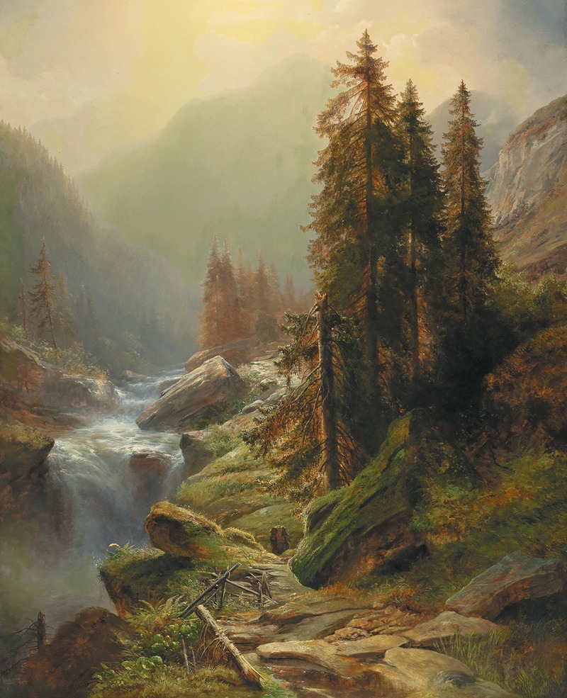 Albert Zimmermann - Large Mountain Landscape
