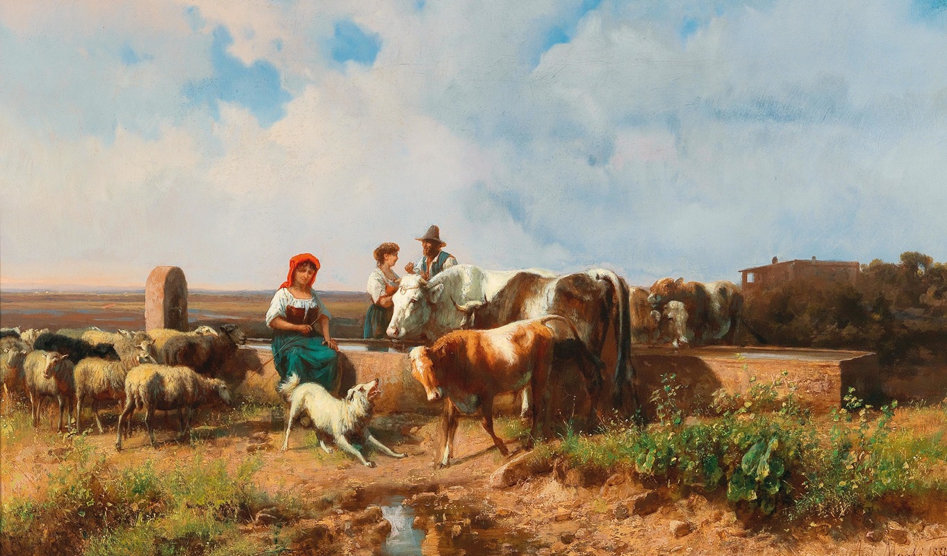 András Markó - At The Watering Place