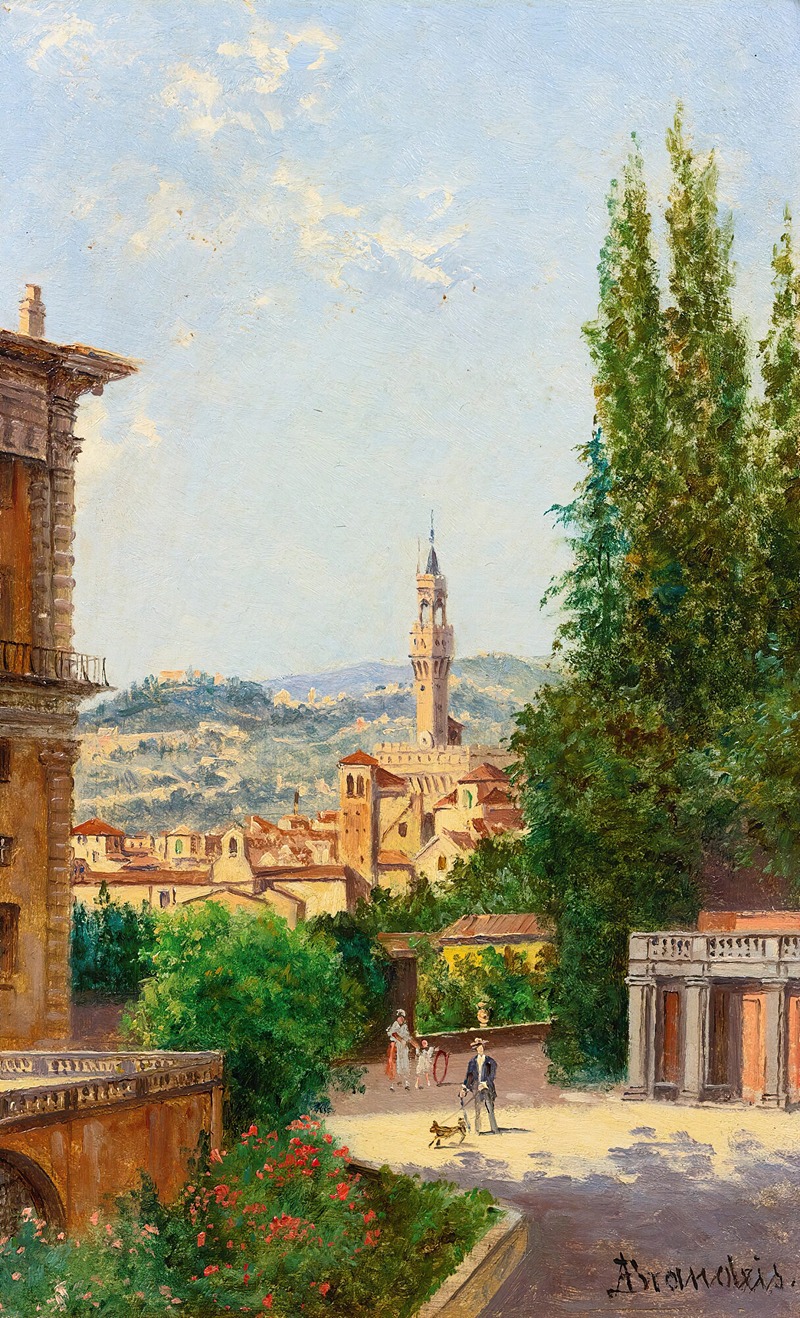 Antonietta Brandeis - View Of Palazzo Vecchio From The Boboli Gardens, Florence