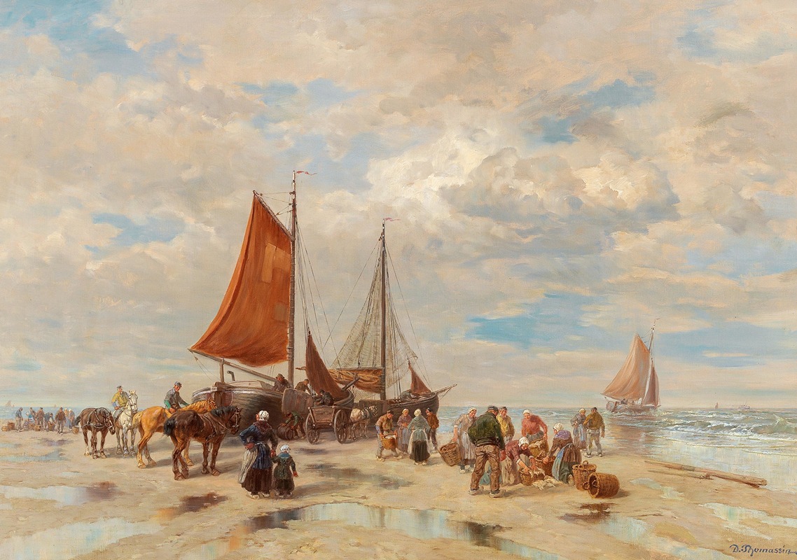 Désiré Thomassin - Fishermen On The Beach