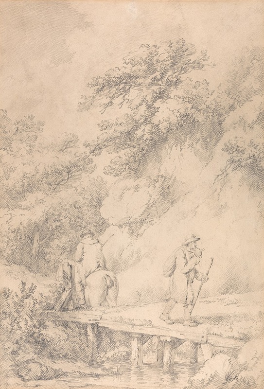 George Morland - Two Men on a Country Road