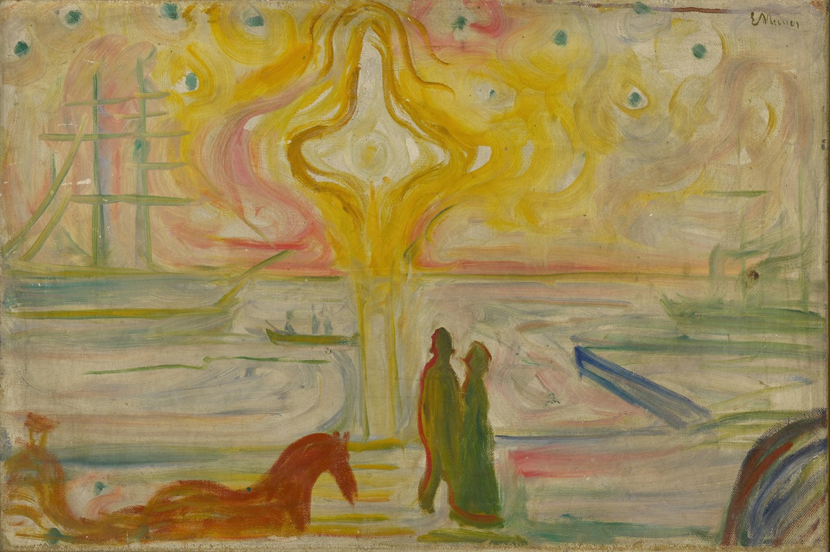Edvard Munch - Sunrise In The Harbour