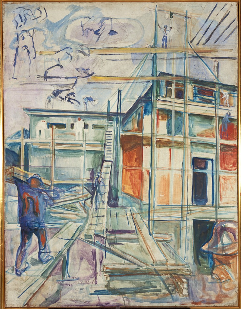 Edvard Munch - The Building Of The Winter Studio