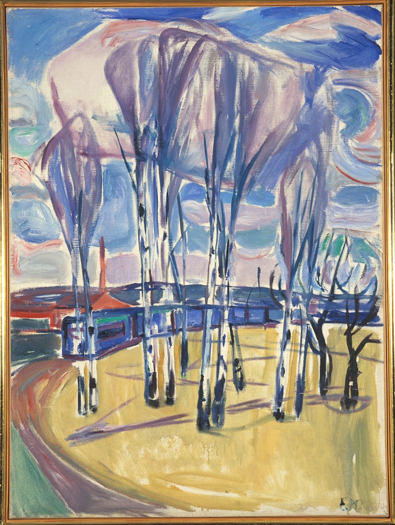 Edvard Munch - The Tram Loop At Skøyen